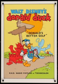 2g054 DONALD'S BETTER SELF 21x31 art print '70s-80s art of Donald Duck - angel and devil!