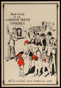 2g032 GRAHAM MOFFAT COMEDIES 21x31 English stage poster 1910s artwork of theater line by Willis!