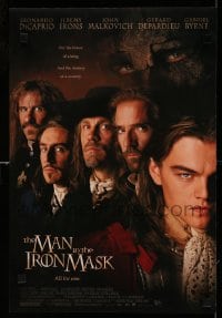 2g161 MAN IN THE IRON MASK mini poster '98 Leonardo DiCaprio, Irons, Malkovich, Depardieu!