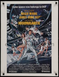 2g404 MOONRAKER 21x27 special '79 art of Roger Moore as James Bond by Daniel Goozee!