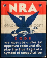 2g413 NRA US CODE 19x24 special '34 display the Blue Eagle as a symbol of cooperation, Colner art!