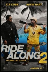 2g164 RIDE ALONG 2 mini poster '16 great image of Ice Cube and Kevin Hart with shotgun!