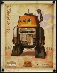 2g439 STAR WARS REBELS signed 9x11 special '14 by artist Linzy, art of droid Chopper!