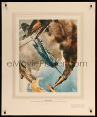 2g449 WAKE ISLAND 29x35 special '42 Arthur Beaumont art, Japanese war bird brought down!