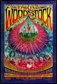 2g951 TAKING WOODSTOCK advance DS 1sh '09 Ang Lee, cool psychedelic design & art!