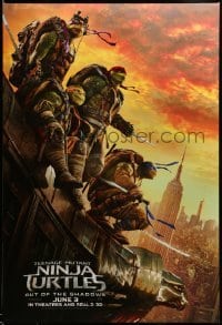 2g955 TEENAGE MUTANT NINJA TURTLES OUT OF THE SHADOWS teaser DS 1sh '16 great image of cast!