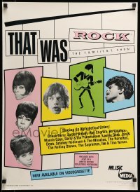 2g248 THAT WAS ROCK 20x27 video poster '84 Chuck Berry, Mick Jagger & Diana Ross!