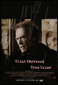 2g252 TRUE CRIME 27x40 video poster '99 great images of director & detective Clint Eastwood!