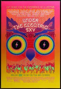 2g981 UNDER THE ELECTRIC SKY DS 1sh '14 cool wild psychedelic art image of owl!