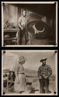 2h862 BRANDED 2 8x10 stills '52 cool images of tough western cowboy Alan Ladd!