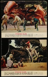 2h239 MYSTERIOUS ISLAND 2 color 8x10 stills '61 Ray Harryhausen, Jules Verne sci-fi, cool images!