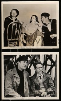 2h749 CORVETTE K-225 3 8x10 stills '43 all candids with Randolph Scott, Ella Raines, Rosson, more!