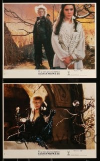 2h088 LABYRINTH 8 8x10 mini LCs '86 George Lucas, Jim Henson, David Bowie & Jennifer Connelly!