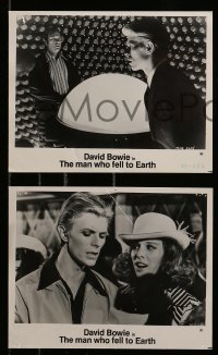 2h783 MAN WHO FELL TO EARTH 3 8x10 stills '76 alien David Bowie, Candy Clark, Rip Torn, Roeg!