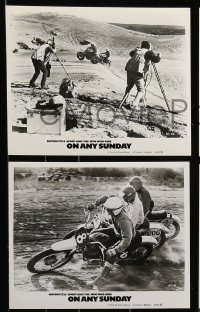 2h461 ON ANY SUNDAY 8 8x10 stills '71 Bruce Brown classic, images of dirt bike motorcycle racing!