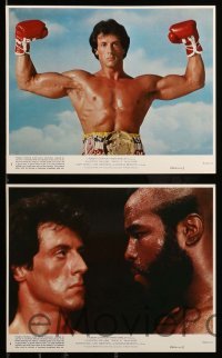 2h115 ROCKY III 8 8x10 mini LCs '82 cool images of boxer & director Sylvester Stallone, Mr. T!