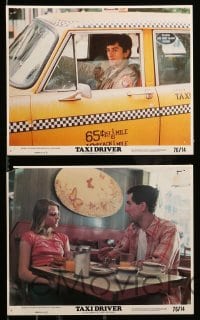2h129 TAXI DRIVER 8 8x10 mini LCs '76 cabbie Robert De Niro, directed by Martin Scorsese!