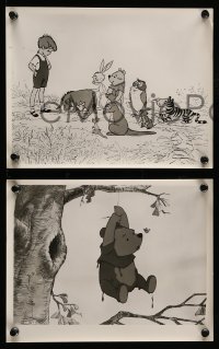 2h721 WINNIE THE POOH & THE HONEY TREE 4 8x10 stills '66 Disney, Eeyore, Rabbit & Christopher Robin
