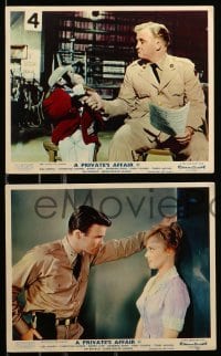 2h182 PRIVATE'S AFFAIR 5 color English FOH LCs '59 soldier Sal Mineo, Barbara Eden, Raoul Walsh!