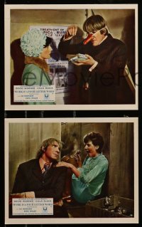 2h205 WORK IS A FOUR LETTER WORD 4 color English FOH LCs '68 David Warner and Cilla Black!