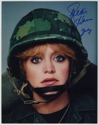 2j1002 GOLDIE HAWN signed color 11x14 REPRO still '80s great close portrait as Private Benjamin!