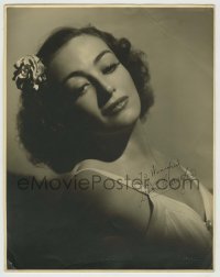 2j0075 JOAN CRAWFORD signed deluxe 11x14 still '30s wonderful close portrait by George Hurrell!