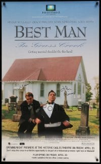 2j0661 BEST MAN IN GRASS CREEK signed 27x44 advance 1sh '99 by director John Newcombe AND John Hines