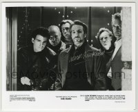 2j0426 ALAN RICKMAN signed 8x10 still '88 as villain Hans Gruber with his henchmen from Die Hard!