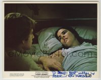 2j0428 ALI MACGRAW signed color 8x10 still '70 c/u dying in bed by Ryan O'Neal from Love Story!