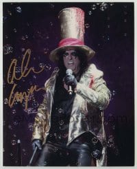 2j1021 ALICE COOPER signed color 8x10 REPRO still '80s c/u of the rock 'n' roll legend performing!