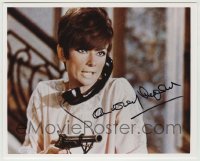 2j1004 AUDREY HEPBURN signed color 8x10 REPRO still '80s c/u with gun in How to Steal a Million!