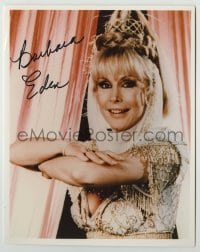 2j1041 BARBARA EDEN signed color 8x10.25 REPRO still '80s crossing arms as genie, I Dream of Jeannie