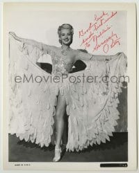 2j0449 BETTY GRABLE signed 8x10.25 still '40 full-length in sexy showgirl outfit from Tin Pan Alley!