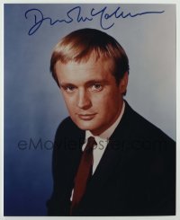 2j1092 DAVID MCCALLUM signed color 8x10 REPRO still '90s head & shoulders portrait in suit & tie!