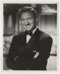 2j1093 DAVID NIVEN signed 8x10 REPRO still '80s smiling portrait in tuxedo with his arms crossed!