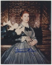 2j1099 DEBORAH KERR signed color 8x10 REPRO still '80s great close up from The King and I!