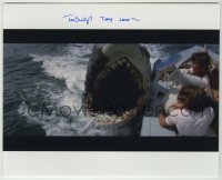 2j1137 G. THOMAS DUNLOP signed color 8x10 REPRO still '90s getting attacked by shark in Jaws 2!