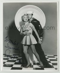 2j1138 GENE NELSON signed 8x10 REPRO still '80s with Jane Powell in Three Sailors and a Girl!