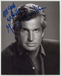 2j1141 GEORGE HAMILTON signed 8x10 REPRO still '90s great head & shoulders portrait of the star!