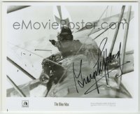 2j1144 GEORGE PEPPARD signed 8x10 REPRO still '80s close up in airplane cockpit from The Blue Max!