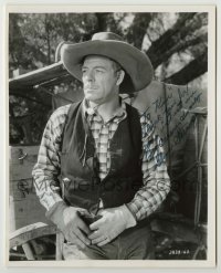2j0519 GLENN STRANGE signed 8x10 still '39 great close up in cowboy outfit from Across the Plains!