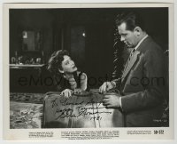 2j0521 GLORIA SWANSON signed 8x10.25 still '50 close up with William Holden in Sunset Boulevard!