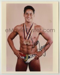 2j1152 GREG LOUGANIS signed color 8x10 REPRO still '00s the Olympic gold medalist diver!