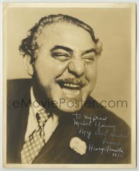 2j0525 HENRY ARMETTA signed deluxe 8x10 still '37 great close up laughing in suit & tie!