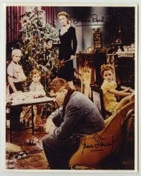 2j1164 IT'S A WONDERFUL LIFE signed color 8x10 REPRO still '80s by BOTH James Stewart AND Donna Reed