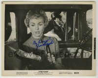 2j0549 JANET LEIGH signed 8.25x10.25 still '60 c/u with stolen cash in Alfred Hitchcock's Psycho!