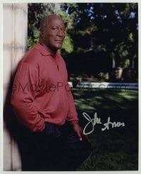 2j1194 JOHN AMOS signed color 8x10 REPRO still '90s great casual portrait standing outside!