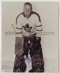 2j1204 JOHNNY BOWER signed 8x10 REPRO still '80s the Canadian Toronto Maple Leafs ice hockey goalie!