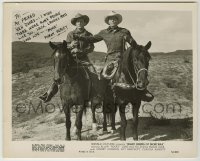 2j0594 MYRON HEALEY signed 8x10 still '51 on horse by Rocky Lane in Night Riders of Montana!