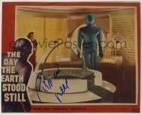 2j1277 PATRICIA NEAL signed color 8x10 REPRO still '80s with Gort in The Day the Earth Stood Still!